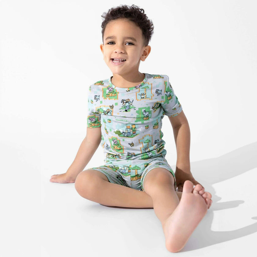 Minecraft Overworld Dreams Kids Pajama Short Set