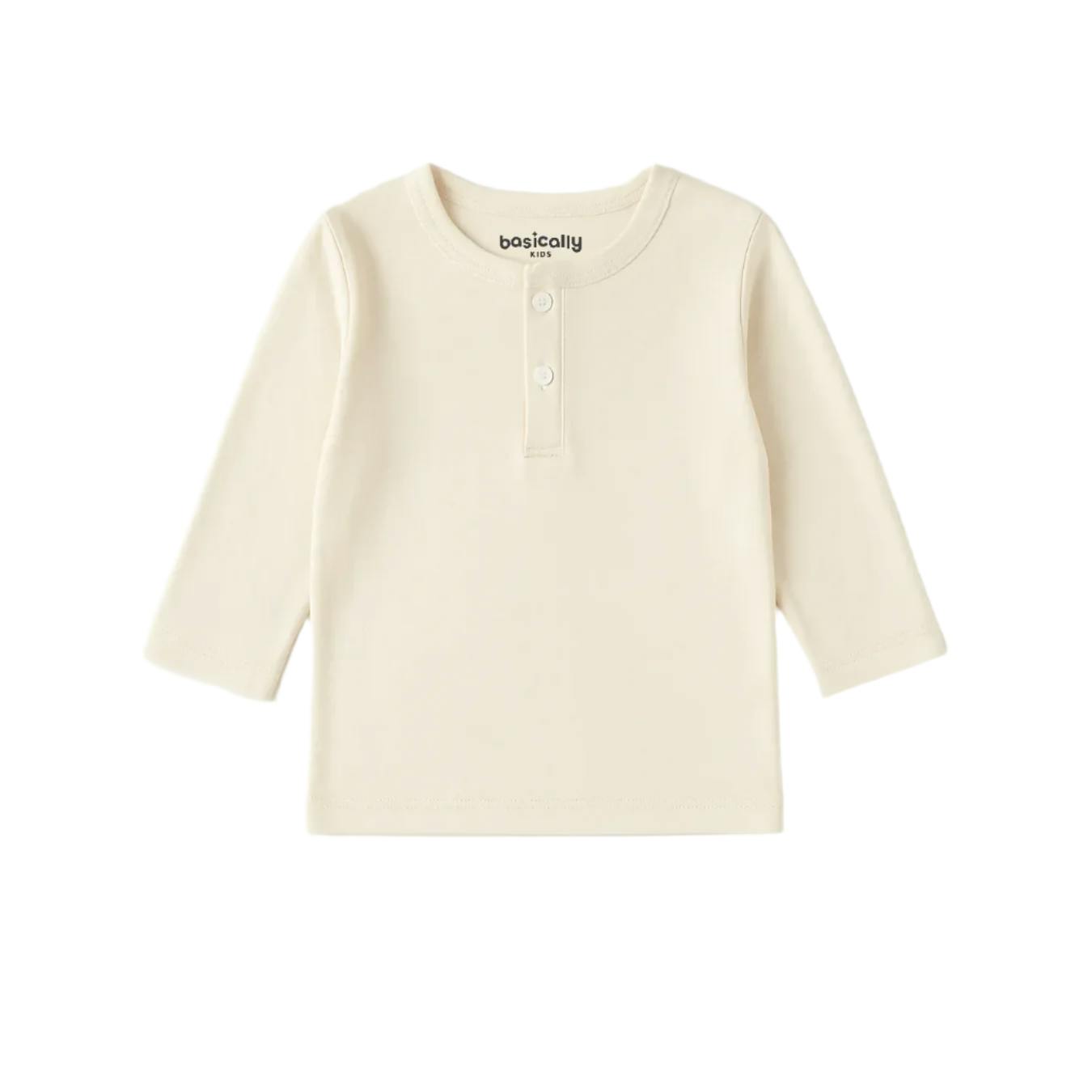 Girls 3/4 Sleeve Henley