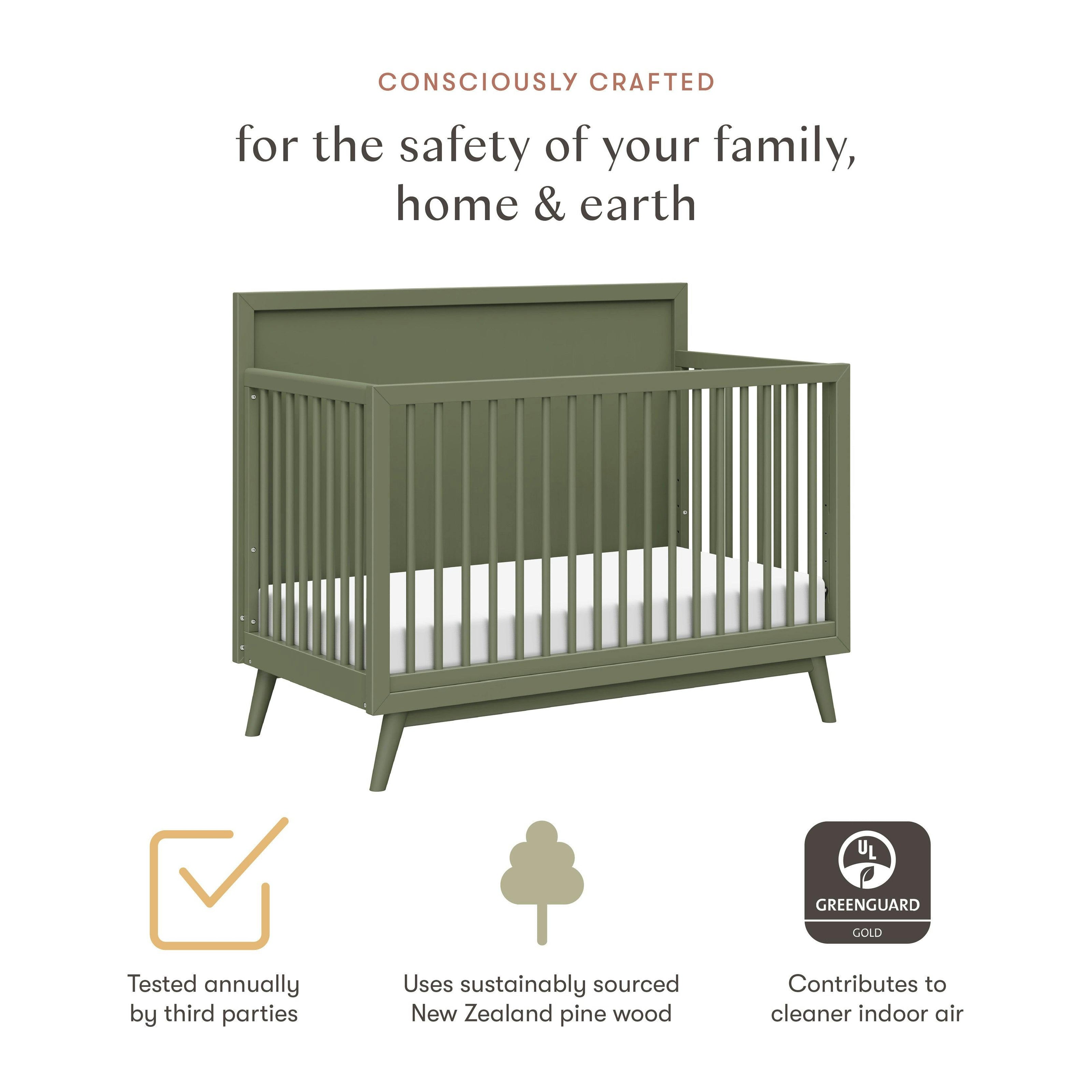 Babyletto Palma 4-in-1 Convertible Crib with Toddler Bed Conversion Kit