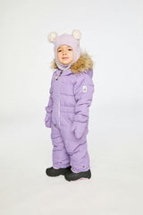 Baby Original One Piece Puffy Snowsuit With Removable Mittens And Boots Violet
