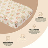 Parker Quilted Change Pad Cover (Rainbow)