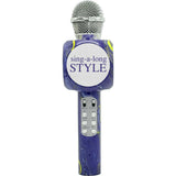 Purple Swirl Karaoke Microphone & Bluetooth Speaker
