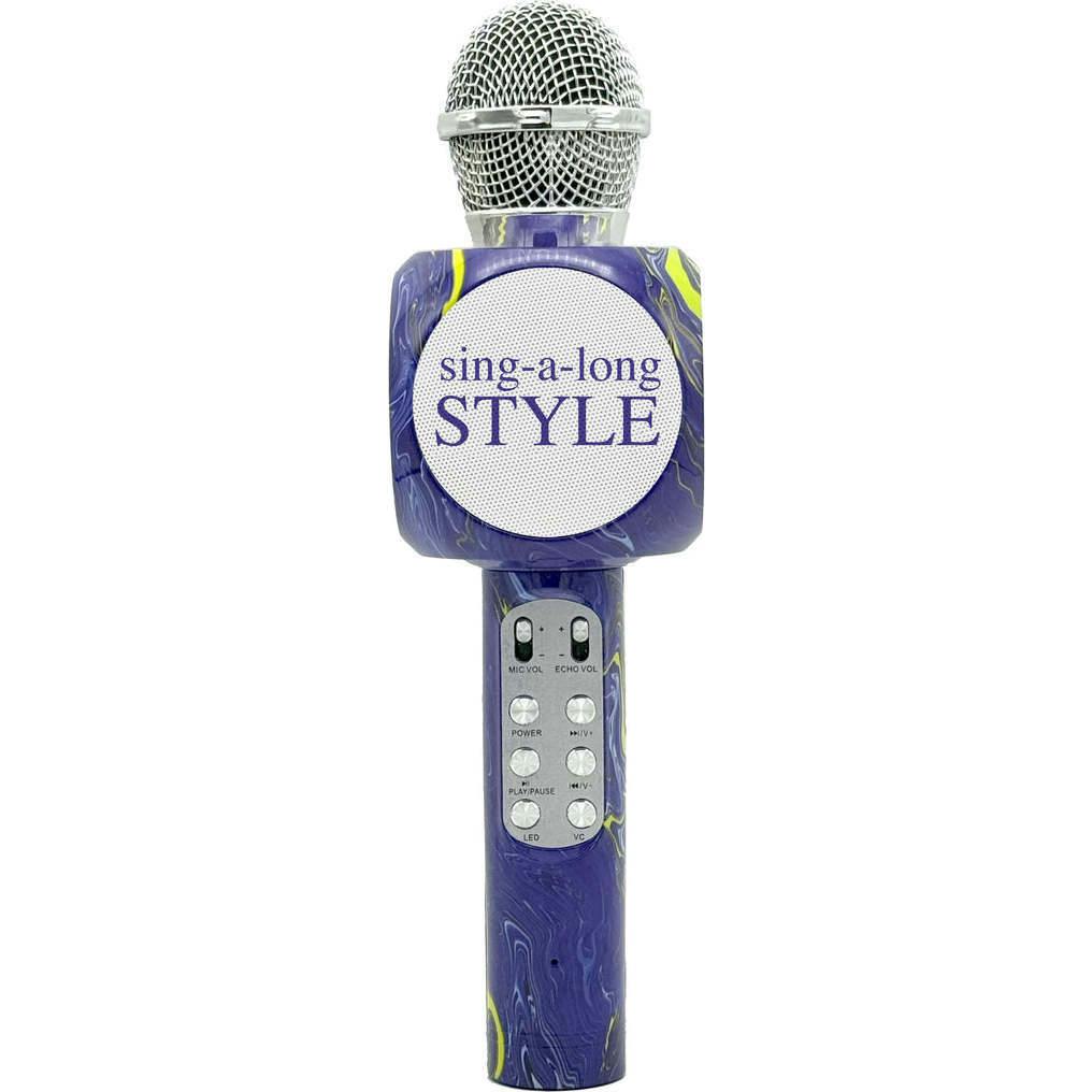 Purple Swirl Karaoke Microphone & Bluetooth Speaker