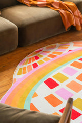 Disco Planet Checkered Rug by Darra Sargent