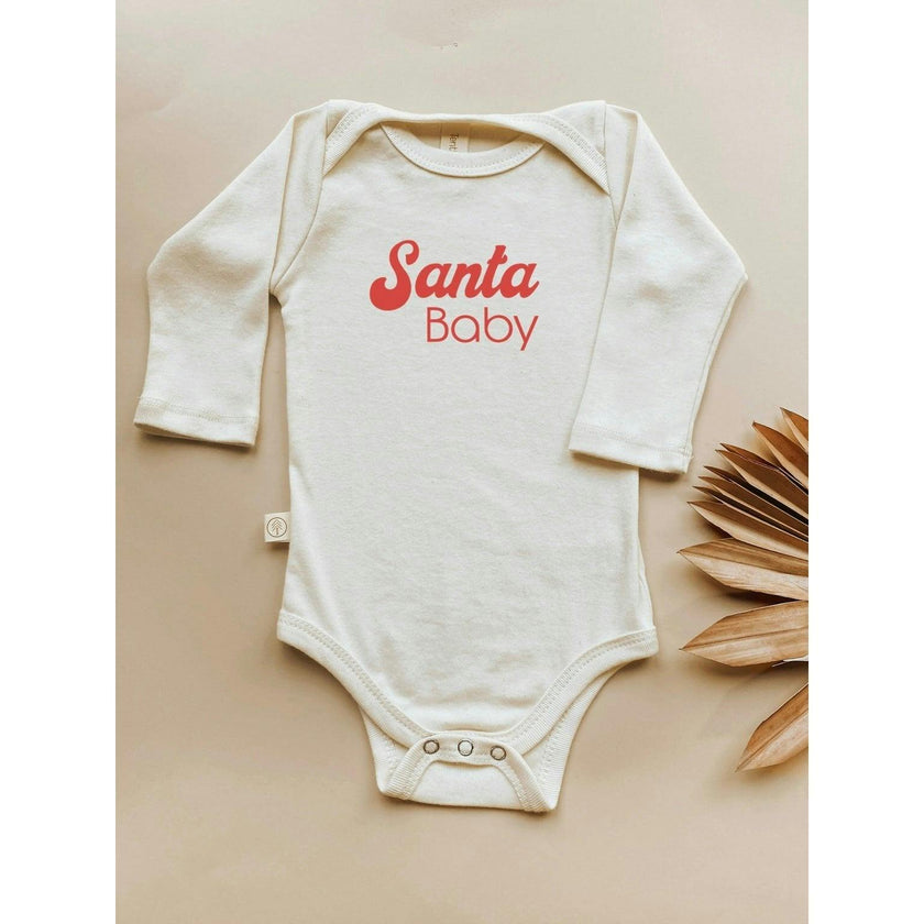 Santa Baby Organic Baby Bodysuit Long Sleeve