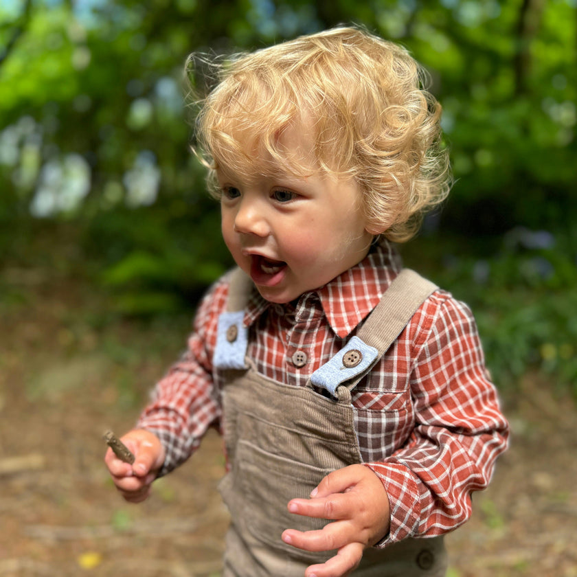 HARRISON Beige Cord Overalls