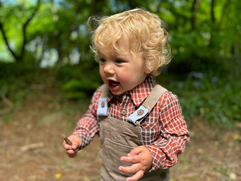 HARRISON Beige Cord Overalls