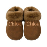 Brown Shearling Mule Slippers