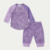 Garment Dyed Marble Slub Rib 3/4 Sleeve Raglan Tee + Jogger Set