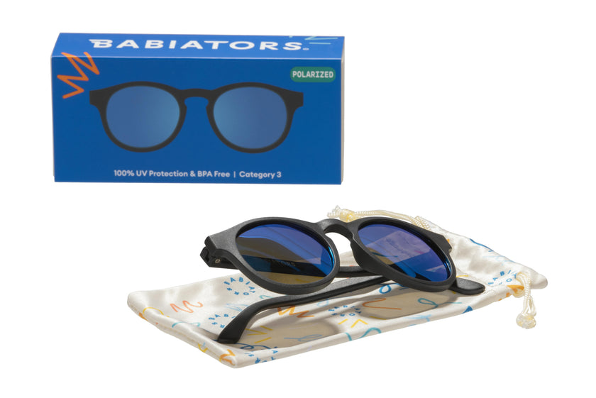 Polarized Keyhole Sunglasses: Jet Black