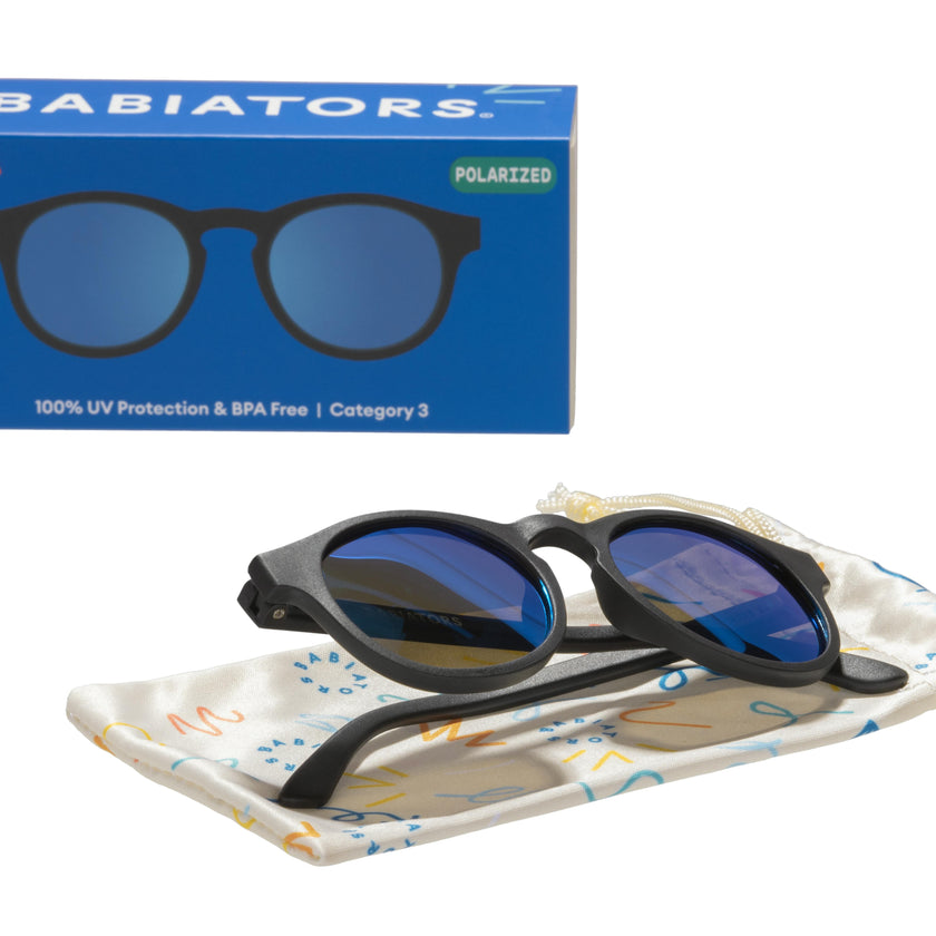Polarized Keyhole Sunglasses: Jet Black