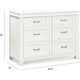 Wesley Farmhouse 6-Drawer Assembled Double Dresser