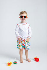 Sailboat Print Swim Trunk