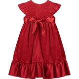 Poppy Smocked Velvet Girls Party Dress