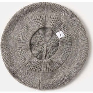 Chunky Ribbed Cotton Knit Elastic Fit Beret