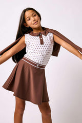 brown topspin skort