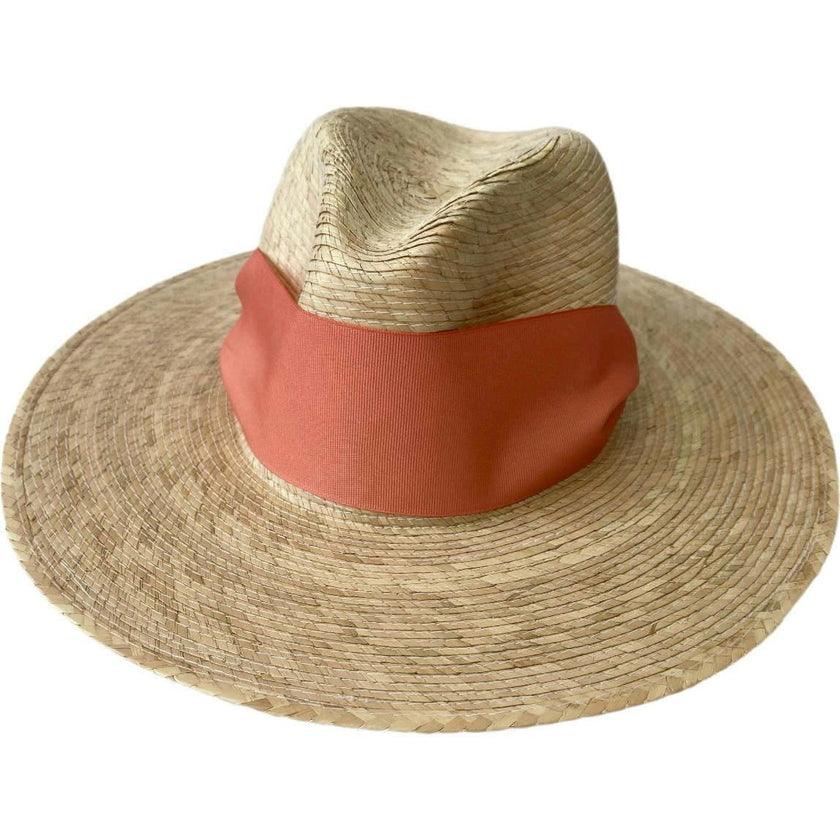 Zinnia Sun Hat - Wide & Short Red Grosgrain Ribbon