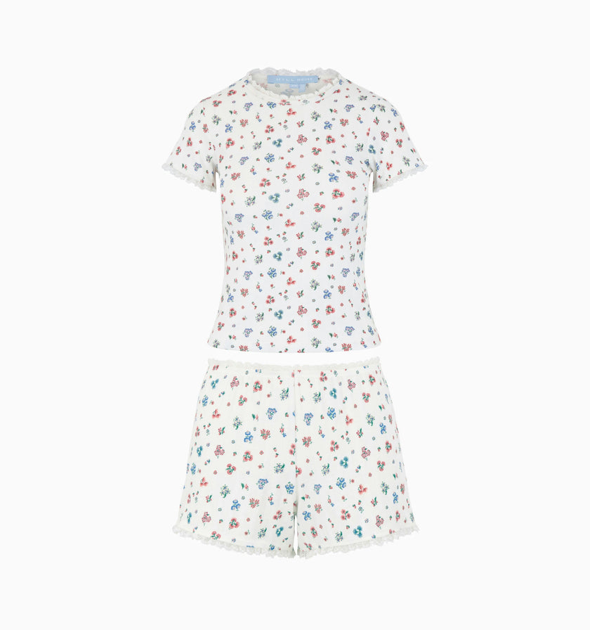 The Coco Pointelle PJ Set - Winter Posy