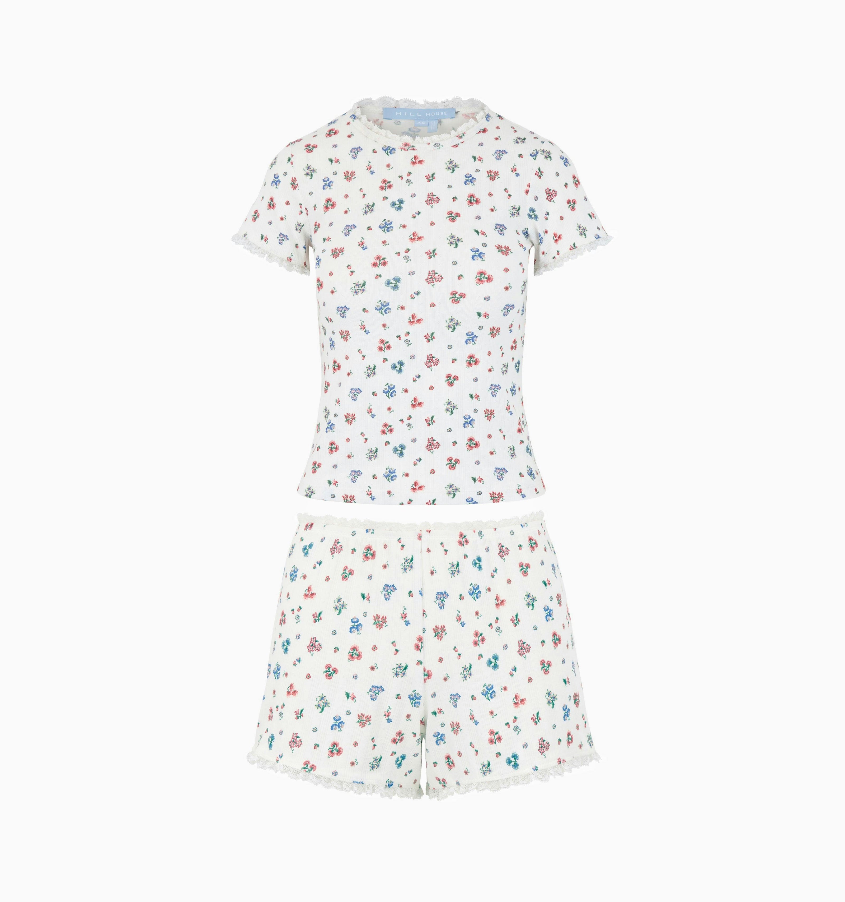 The Coco Pointelle PJ Set - Winter Posy
