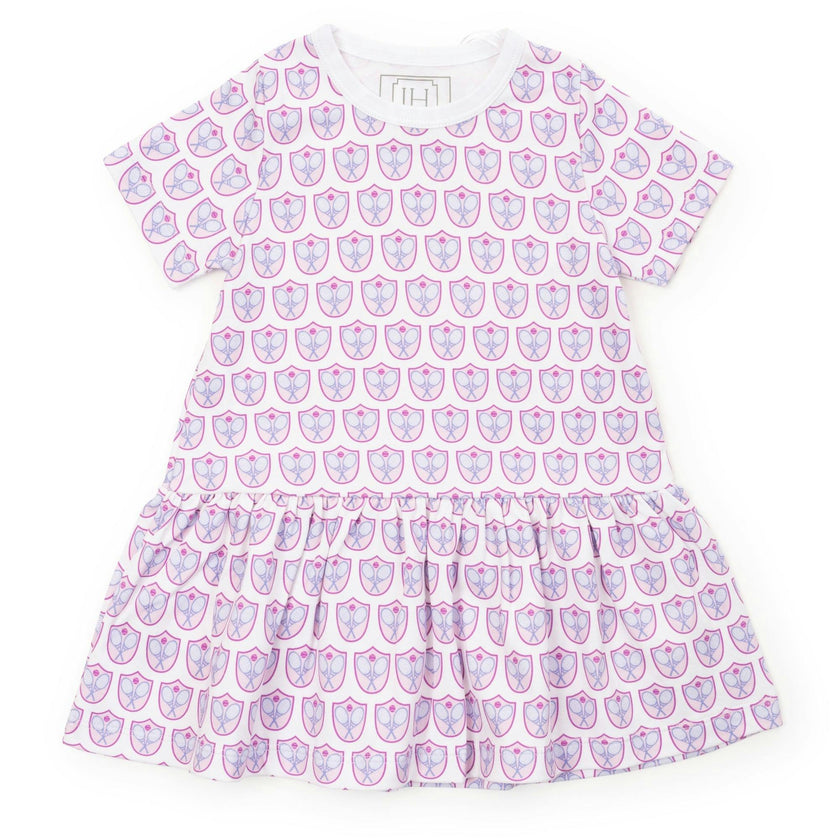 Lottie Girls' Dress - Tennis Crest Pink