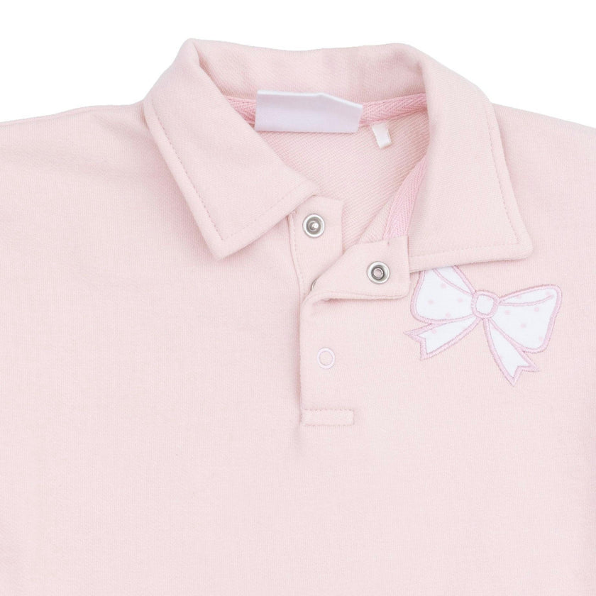 Veiled Pink Bows - Polo Dress and Legging