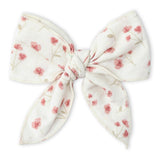Organic Hair Bow Clip - Pink Bloom