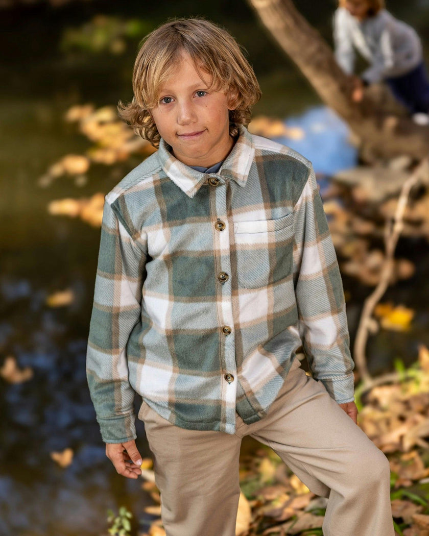 Alpine Cozy Shirt - Sage Fleece
