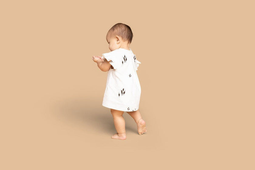 Baby Tent Box Pleated Sleeve Dress