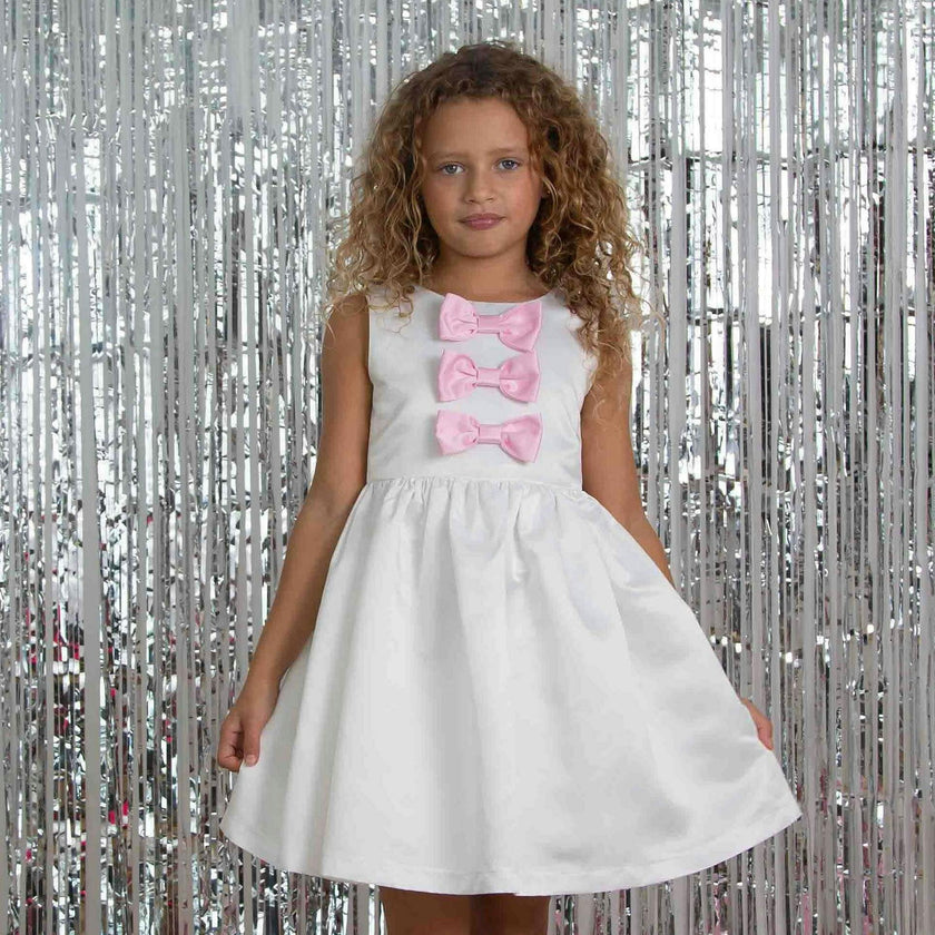Joy Satin Bows Occasion Party Dress