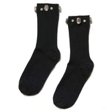 Crystal Ribbed Crew Socks