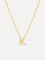 Gold Initial Necklace - Letter Necklace
