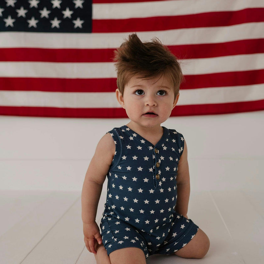 Boy's Sleeveless Romper