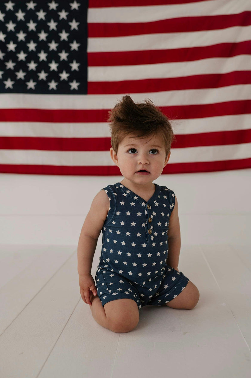 Boy's Sleeveless Romper