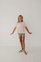 Girl's Printed Twill Shorts Ebba Viney Floral