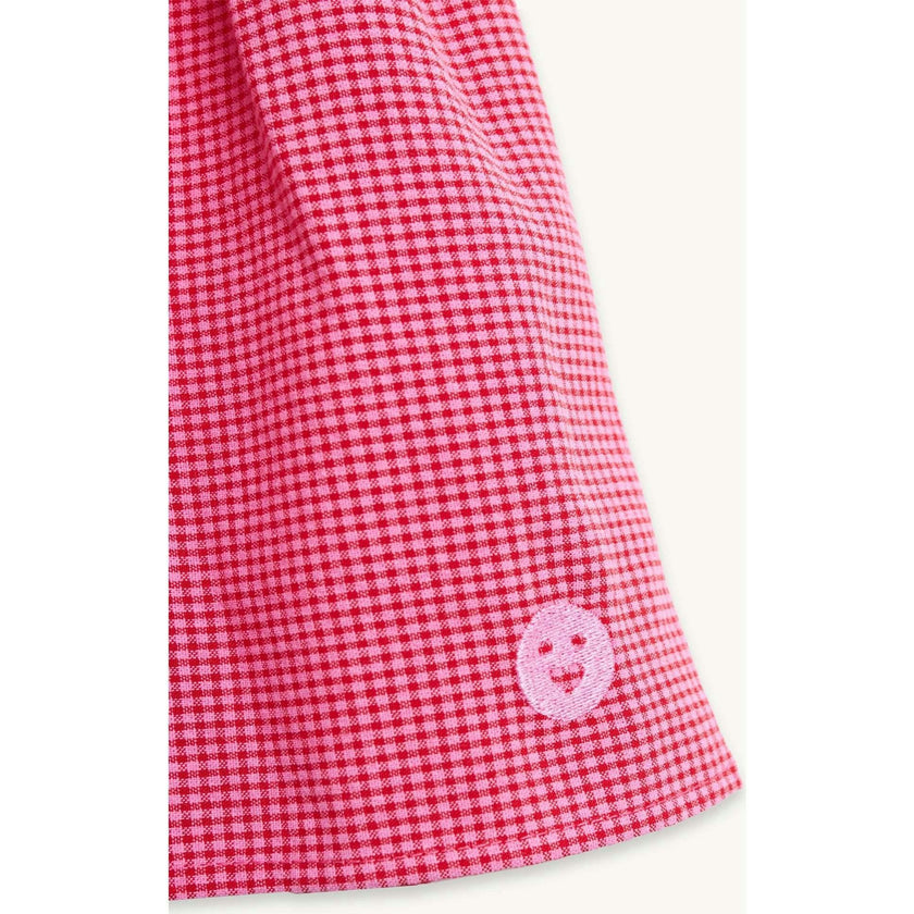women's vichy frilled top - wild berry