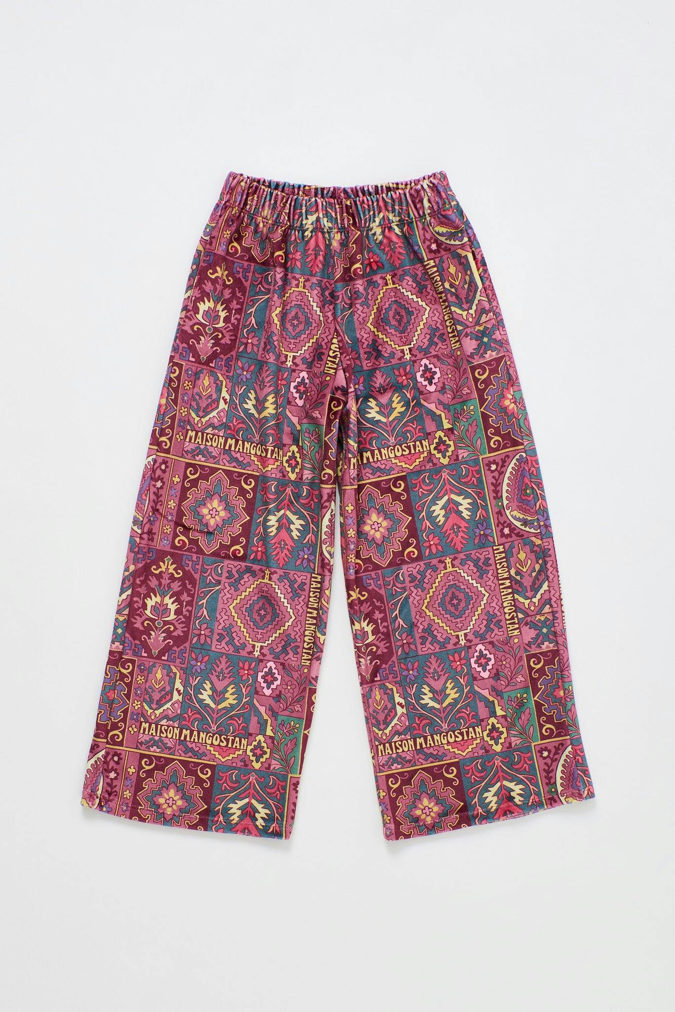 CARPET VELVET PANTS BURGUNDY
