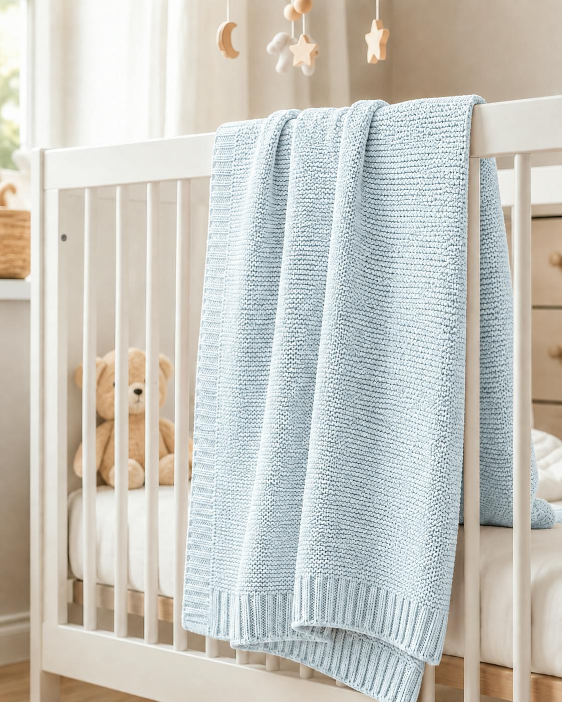 Soft Cotton Bubble-Knit Baby Stroller Blanket