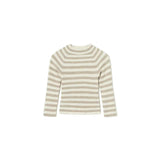 Striped Knit Mockneck