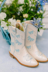 Cowgirl Baby Blue Bow Boots