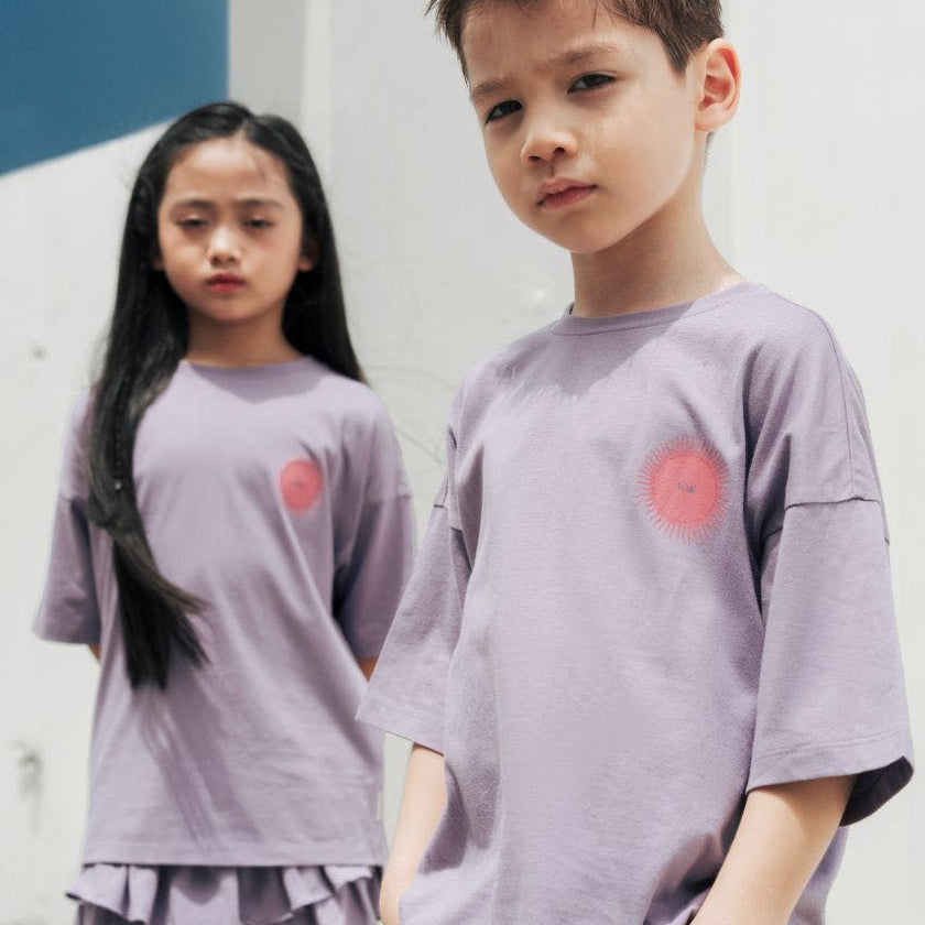 Relaxed Organic Cotton T-Shirt With SOW Sun Print