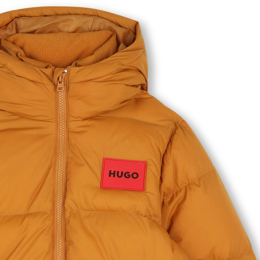 Sudan Brown Hooded Padded Jacket
