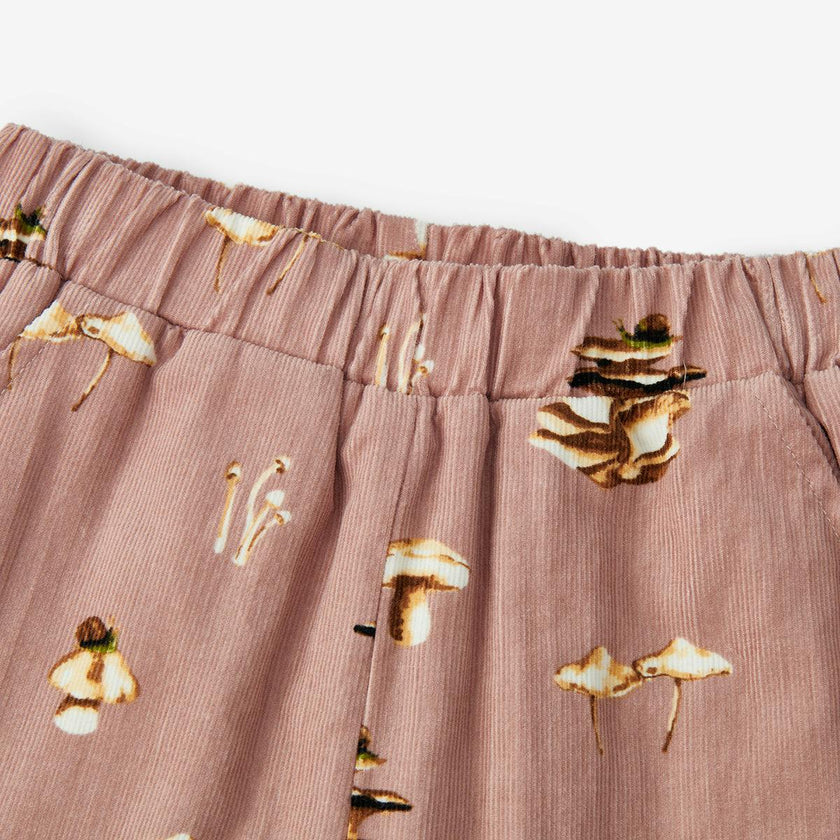 Mushroom Corduroy Casual Pants