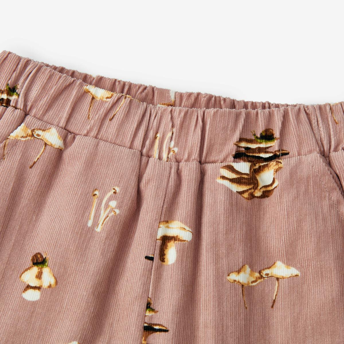Mushroom Corduroy Casual Pants