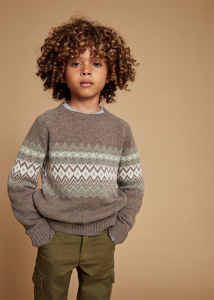 The Nocciola Jacquard Crew