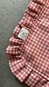 Ruby Strawberry Ruffle Quilt 6 Layer Gauze Blanket