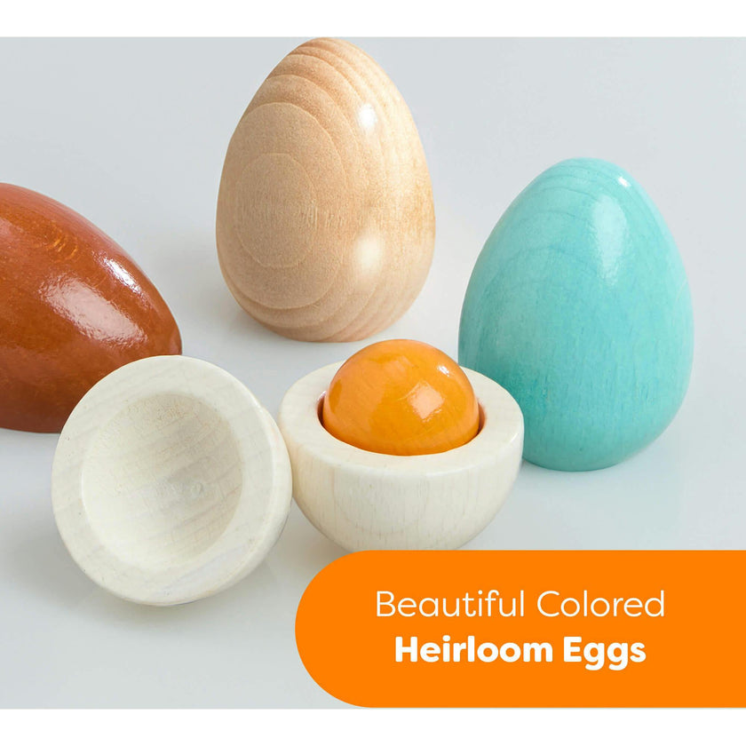 Creative Play – Wooden Eggs Play Food Set