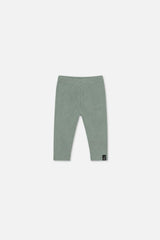 Baby Rib Leggings Green Printed Green