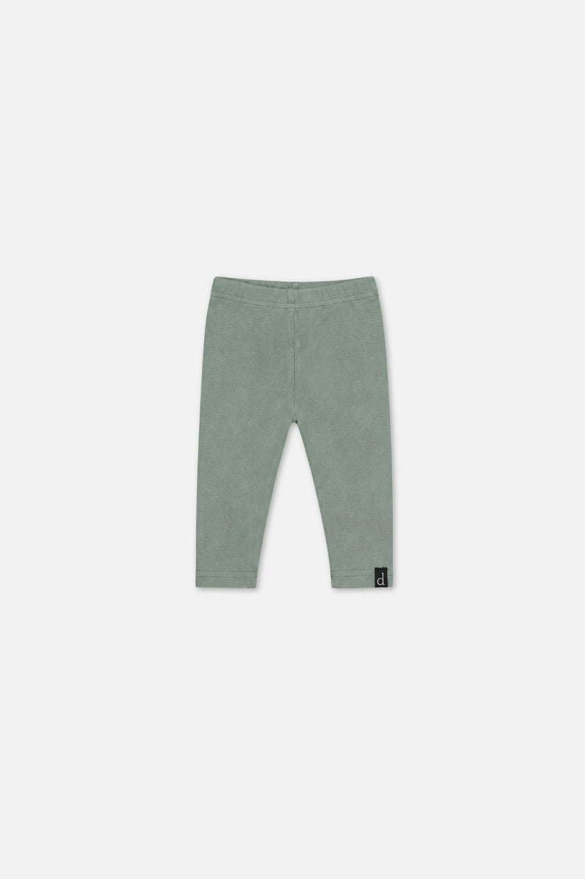 Baby Rib Leggings Green Printed Green