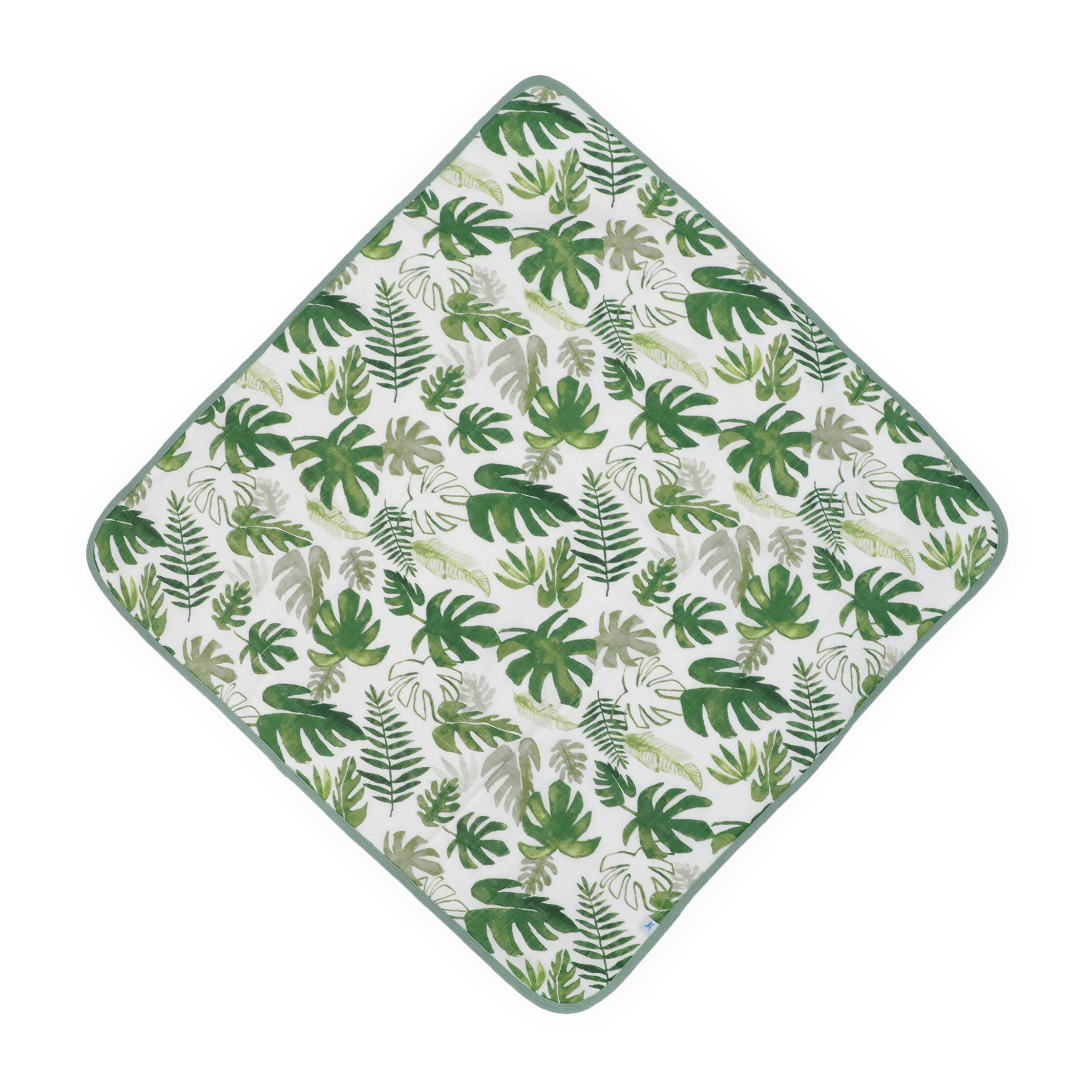 Infant Hooded Towel - Tropical Leaf
