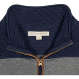 Organic Long Sleeve French Terry Half-Zip Pullover, Grey